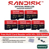SanDisk Extreme Pro microSD Card (Smartphones/Cameras/Drones) 4K U3 V30 32GB 64GB 128GB 256GB 512GB