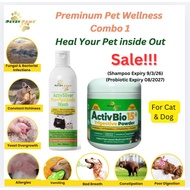 Premium Pet Welness Combo 1 (ActivBio All-in-1 Probiotic Supplement & ActivSilver Natural Probiotic 