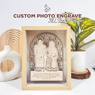 Custom 3D Frame Photo Engrave | Photo Engrave | Couple Photo | 3D Photo Engrave