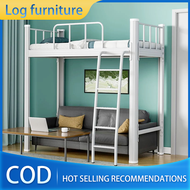 Loft duplex second floor hammock loft bed iron frame bed under bed table iron frame bed dormitory bed single