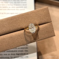 E-commerce Oval Egg-Shaped Moissanite Temperament Moissanite Cross-Border 4.5 Ring Carat Hot Sale S9