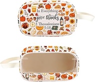 Religious Scripture Clear Toiletry Bag In Everything Give Thanks 1 Thessalonians 5:18 Organizer Bag 