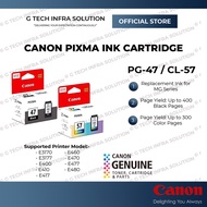 Canon PG-47 Black/ CL-57 Color - Canon Pixma Printer Genuine Ink Cartridge PG- 47 BK (15ML) / CL- 57