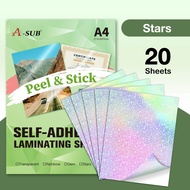 【Cold Laminate Star】A-SUB Cold Laminate Film I Self-Adhesive Laminate sheets I Laminate Film I A4 20