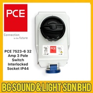 [austria 🇦🇹 ]PCE 7523-6 32 Amp 3 Pole Switch Interlocked Socket IP44