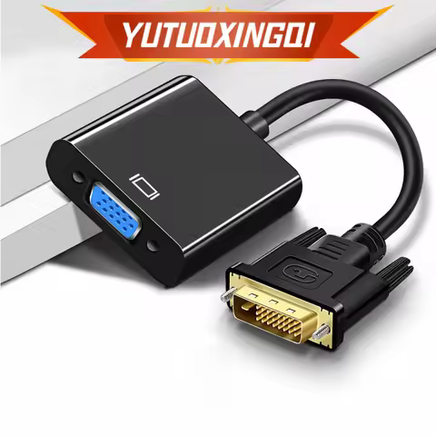 DVI to VGA Converter DVI-D DVI24+1 To VGA 1080P With Chip Suitable For Laptop Computer Connection Di