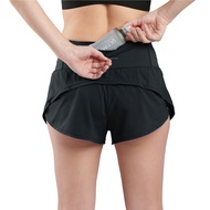 ULTIMATE DIRECTION VELUM SHORT 2.5 INCH WOMEN ONYX - กางเกงวิ่งใส่แข่งที่มีช่องเก็บรอบตัว 360 องศา