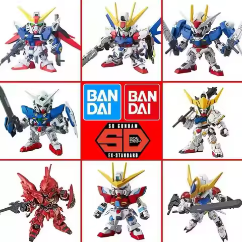 Bandai Sdex Sd Gundam Q Version Mini Assembly Model Unicorn Aerial Nu Strike Freedom Wing Collectibl