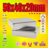 MAGNET NEODYMIUM 50x40x20mm - 50 x 40 x 20 mm N52