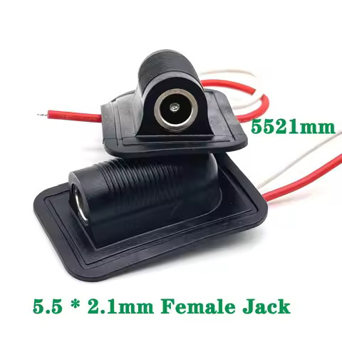 1/3pcs 5521 with Cable Wired DC Power Female 5.5 * 2.1 mm DC Socket High Current All Female Power Pl
