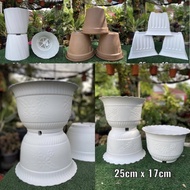 PASU BUNGA PLASTIK MERAH / MERAH BATA / POSTAGE EVERYDAY