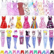 34 Piece Doll Clothes And Jewelry Set For 11.5 Inch Dolls - 20 (10 Pairs) Shoes,5 Doll Dresses, 5 Cr