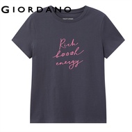 GIORDANO WOMEN Women's Cotton Short Sleeve Print Tee 0 05395239 giordano official store
