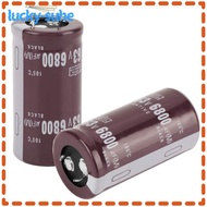 LUCKY-SUHE 2pcs Electrolytic Capacitor Set, Electronic Component Kit Capacitor Component, High-quality 63V 6800uF Aluminum 25 × 50mm