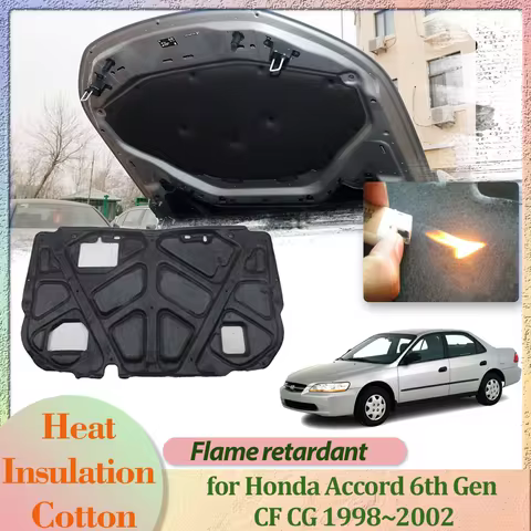 Car Hood Engine Cover for Honda Accord 6th Gen CF CG 1998~2002 Insulation Liner Cotton Soundproof Th