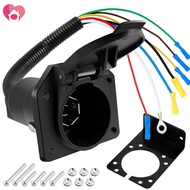 7 Way RV Trailer Light Connector Socket Stable 7 Pin Wire Electrical Trailer Adapter  SHOPSKC8496
