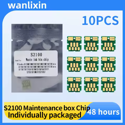10PCS SC13MB S2100 Maintenance Box chip For Epson T2170 T3130 T3130N T3160 T3170 T3180X T3180D SC-T3