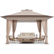 Pop Up Gazebo - Outdoor Canopy Tent with Mosquito Netting,Gazebos on Clearance,Gazebo for Backyard &