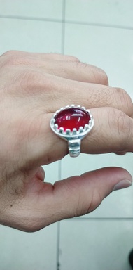 Cincin Batu Merah Delima Asli