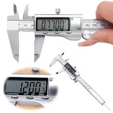 150mm/6Inch Digital Caliper Measuring Tool Stainless Steel Vernier Caliper Electronic Digital Slide 