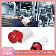 1qipin.my Industrial Socket Plug Connector  Electrical Plugs IP67 Waterproof 3 Phase Power 4Pin 63A 