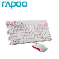 雷柏Rapoo 8000 無線光學鍵鼠組(白色/無線/薄膜式/1000Dpi/中文)