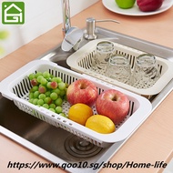 Adjustable Over Sink Dish Drying Rack Dish Drainer Plastic Kitchen Sink Dish Vegetables Drying Rack