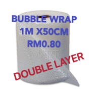 1m Bubble Wrap Single/Double Layer (1m x 50cm / 1Mx1M/1Mx10M)