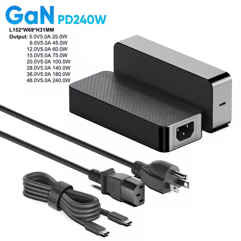 48V5A 240W USB-C Charger for Anker 737 Power Bank, 24,000mAh Laptop Portable Charger with 140W Fast 