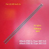2pcs/set led backlight strip for LG 49LF5420-CB 49LF5900-CA light bar 0191A 0192A screen NC490EUN-AA