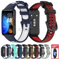 Silicone Strap Double Color Replacement Bracelet for Huawei Band 9 8 7 6 / Honor Band 6