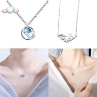 Dreamy Glazed Planet Necklace Fresh and Wild Fantasy Universe Star Key Planet Necklace Pendant