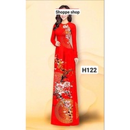 Bright red 3d ao dai: Festivals, photography, weddings or as meaningful gifts.