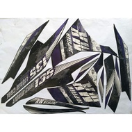 UNGU Yamaha jupiter mx 135 2013 black-purple striping sticker