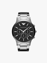 Emporio Armani นาฬิกาข้อมือผู้ชาย Sportivo Chronograph Black Dial Steel Silver รุ่น AR2460d