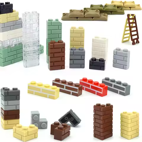 DIY Building Blocks Wall Figures Thicks Bricks 1+2 1x2 1x3 1x4 L Dots Educational Creative Toys 9828
