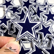 Iron-On Patch Embroidery Star Pattern Dallas Cowboys Team NFL WOP DIY