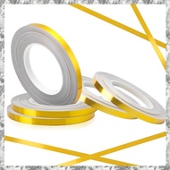 (DKCZ) Gold Foil Tape 5 Roll 10mm X 275 Yds Metalized Polyester Mylar Film Tape Gold Washi Tape Set