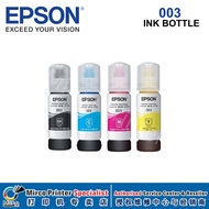 WITHOUT BOX *Epson 003 Original Refill Ink Bottle  (L1210/L3110/L3150/L3210/L3250)