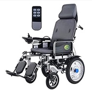 Fashionable Simplicity Heavy Duty Electric Wheelchair With Headrest Foldable Folding And Lightweight Portable Powerchair With Remote Control Electric Power Or Manual Manipulation