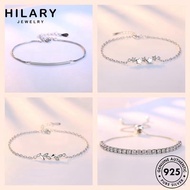 HILARY JEWELRY Original Rantai Diamond Bangle 925 Tangan Bracelet Women Perempuan Gelang Silver Moissanite Fashion M146