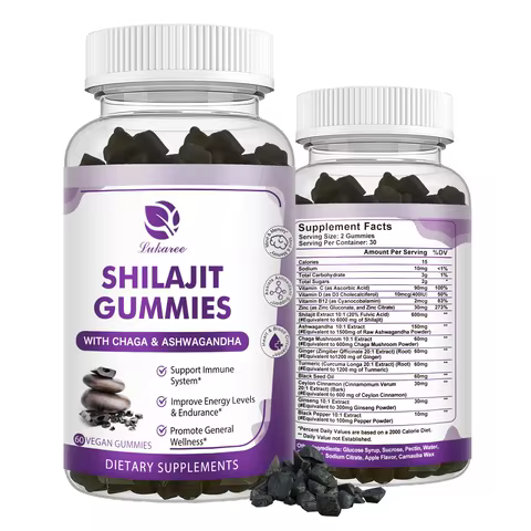 100% Himalaya Pure Shilajit Gummies 13 in 1 Original Mineral Health Supplement Non-GMO Brain Memory
