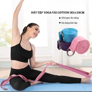 Yoga stretch belt, Cotton Yoga strap 1,83m x 3.8cm long, non-elastic to support difficult movements 