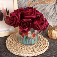 BLAZEBEA Foam Roses DIY Blue Roses Bride Bouquet Wedding Party Decor Artificial Flowers