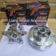 Tromol/Trombol/Roda Hub 1 Set Depan Belakang Warna Chrome - Honda CB / CBR 150 R 2019 USD Up Side Do