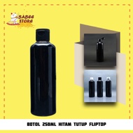 BABEE - 250ML BLACK FLIPTOP PLASTIC BOTTLE / 250ML BLACK FLIPTOP BOTTLE / REFILLABLE CONTAINER BOTTL