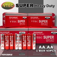 Bateri VTEC AA & AAA Tahan Lasak/VTEC Super Heavy Duty Battery AA & AAA 1.5V [1Box-40Pcs]