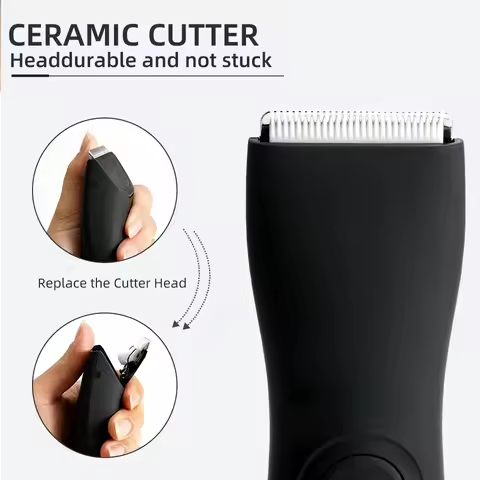 HOMEFISH Mens Body Hair Trimmer for Men Balls Women Lady Shaver Hair Removal Trimmer Groin & Body Sh