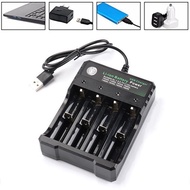 Charger Baterai 4 Slot USB 4.2V  18650 26650 21700 14500 AA AAA 9V Universal Fast Charger Lithium LC