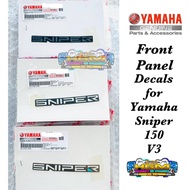 FRONT PANEL DECALS FOR SNIPER 150 V3 VVA | YAMAHA GENUINE PARTS